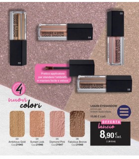 OMBRETTO LIQUIDO SHIMMER & SHINE LIQUID SHADOW FLORMAR| STANHOME ONLINE